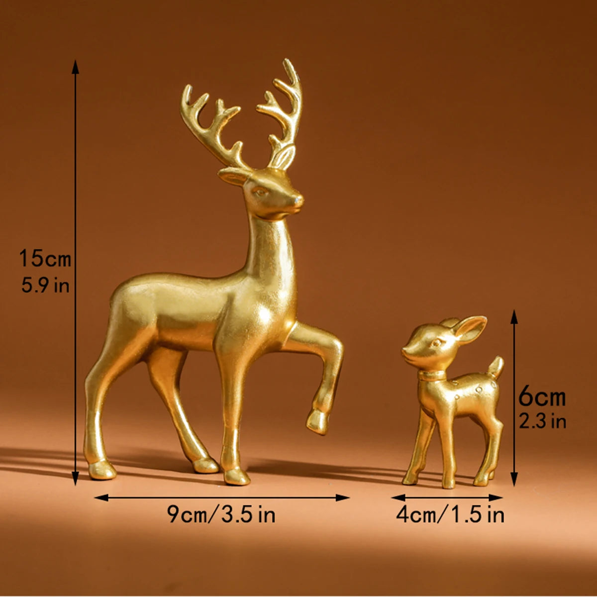 Deerlia – 2Pcs Mother Deer Room Decor Figurines