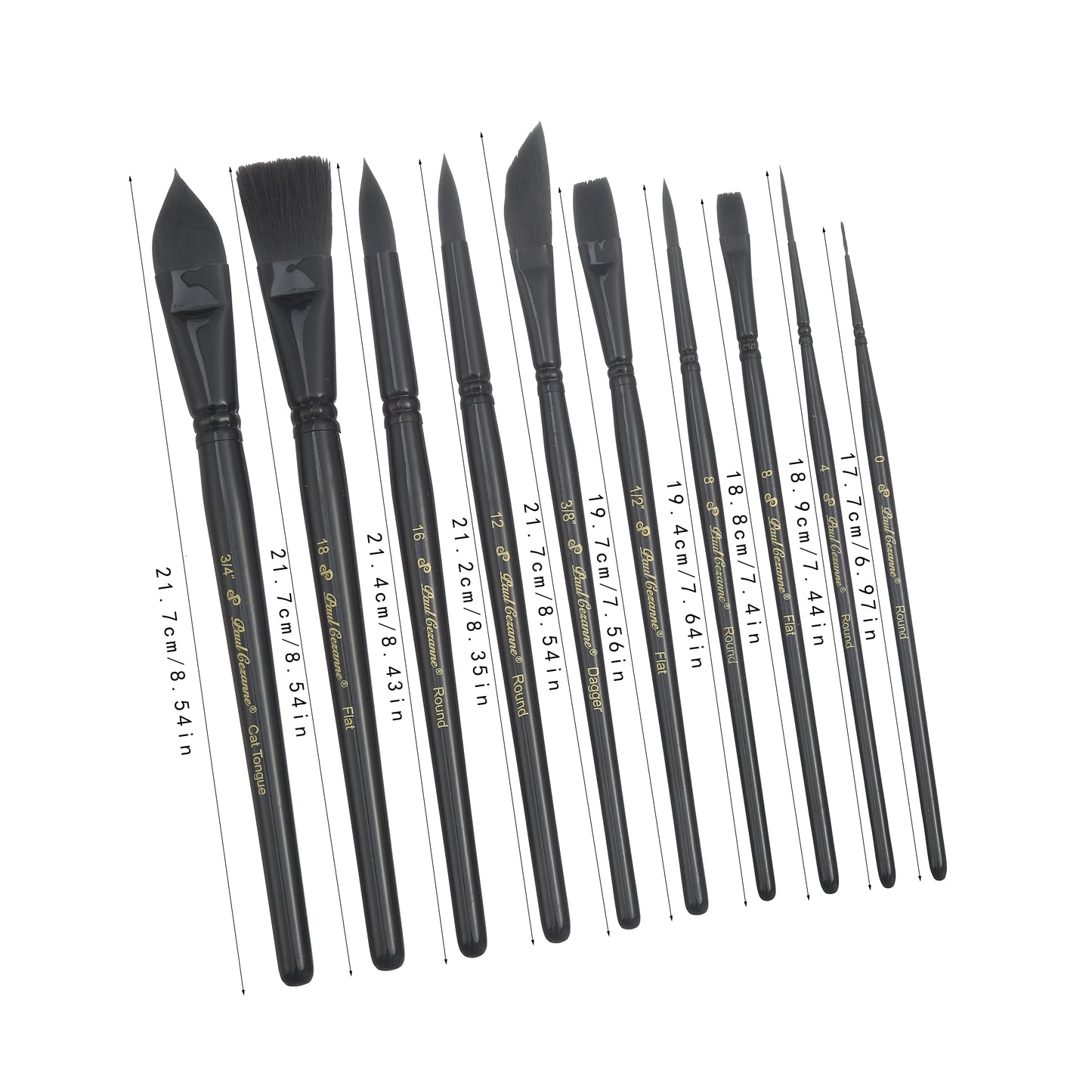 BrushMax – 10-Piece Wooden Handle Painting Brush Set