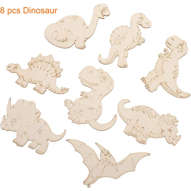 DinoCrafta – Unfinished Wooden Dinosaur DIY Laser Cut Set
