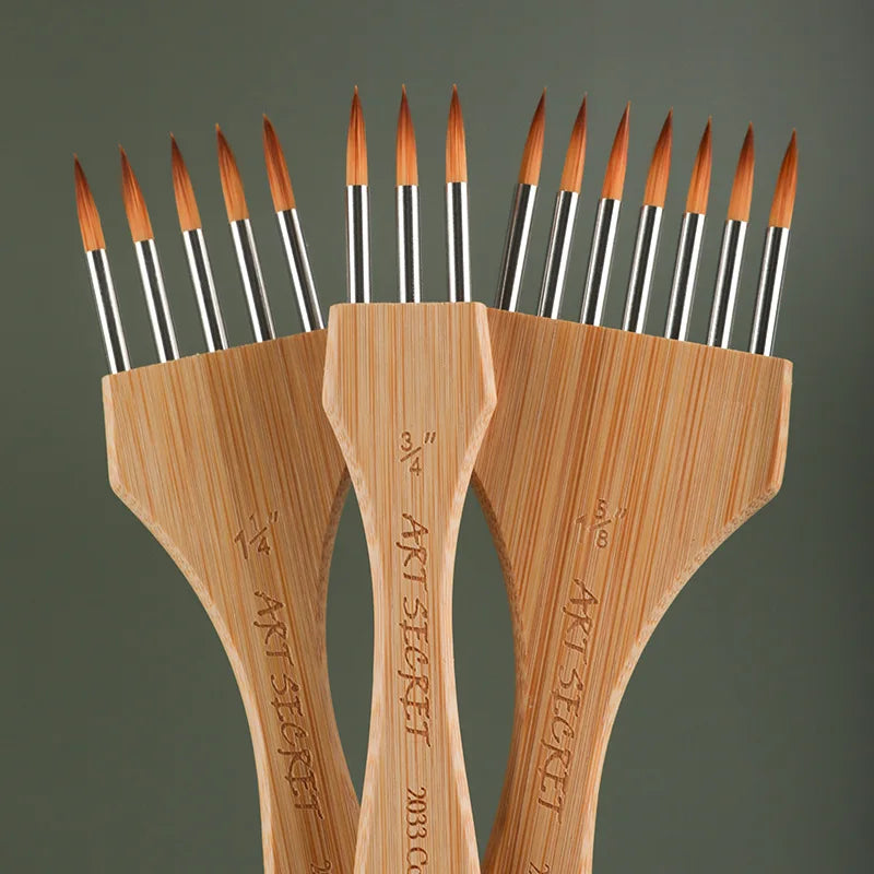 ArtAngle – Multi-Toothed Nylon & Wool Artist Brush Set