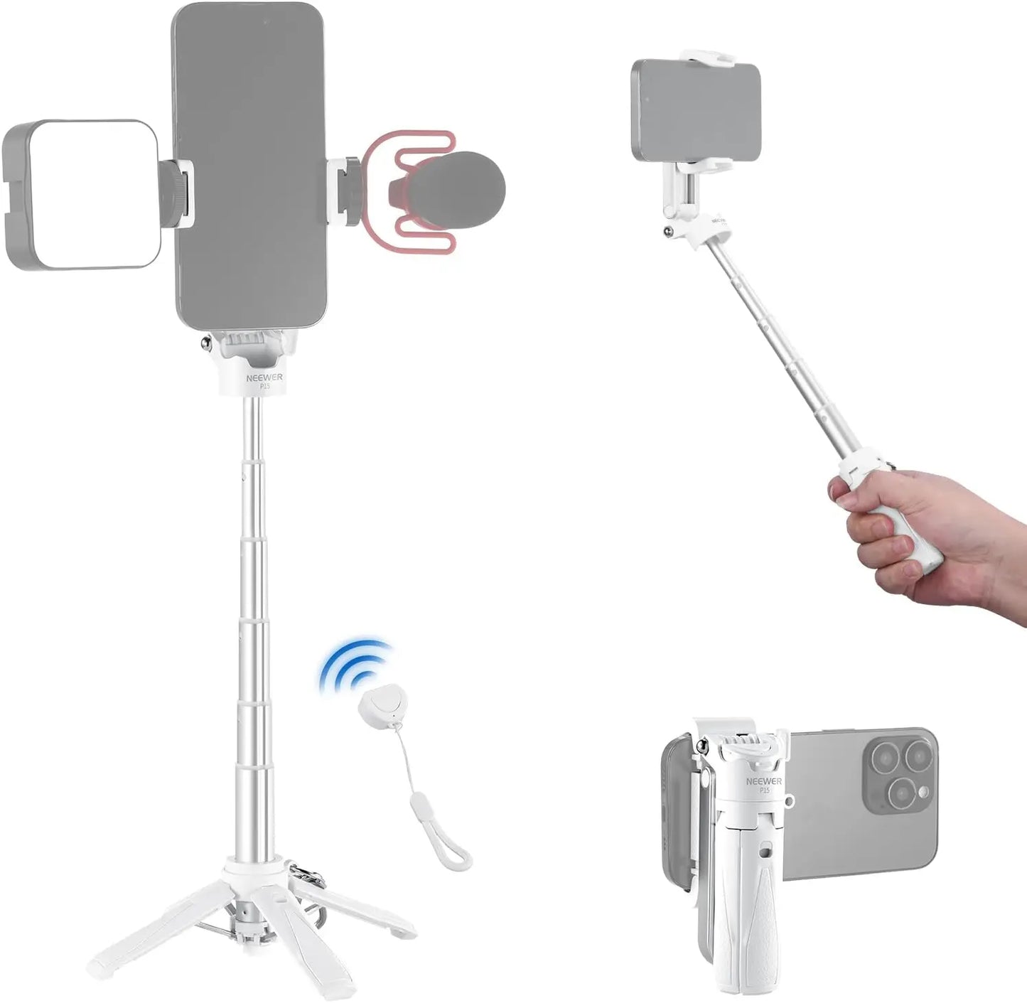 SnapFlex – Selfie Stick & Travel Tripod with Bluetooth Remote