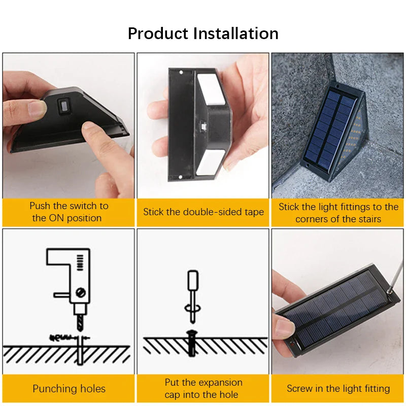 Solvion – 8PCS LED Solar Step Lights