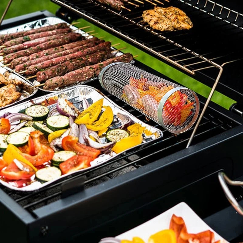 GrillRoll – Rolling BBQ Basket