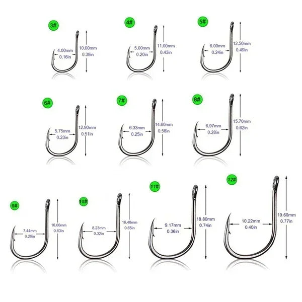 HookPro – Carbon Steel Fishing Hooks Set