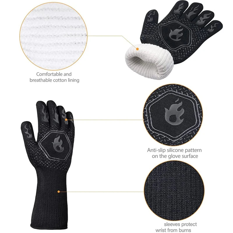 HeatGuard – Fireproof Silicone Oven Gloves