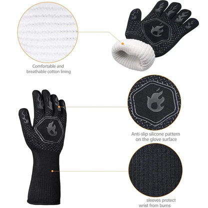 HeatGuard – Fireproof Silicone Oven Gloves