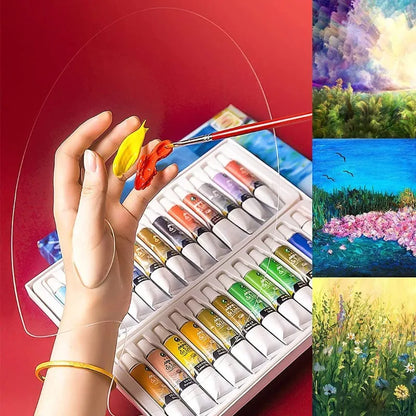 PaletteClear – Clear Oval Mixing Tray for Paints