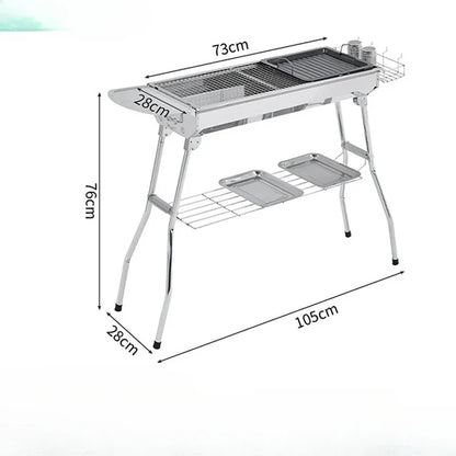 GrillForge – Portable Stainless Steel Charcoal BBQ