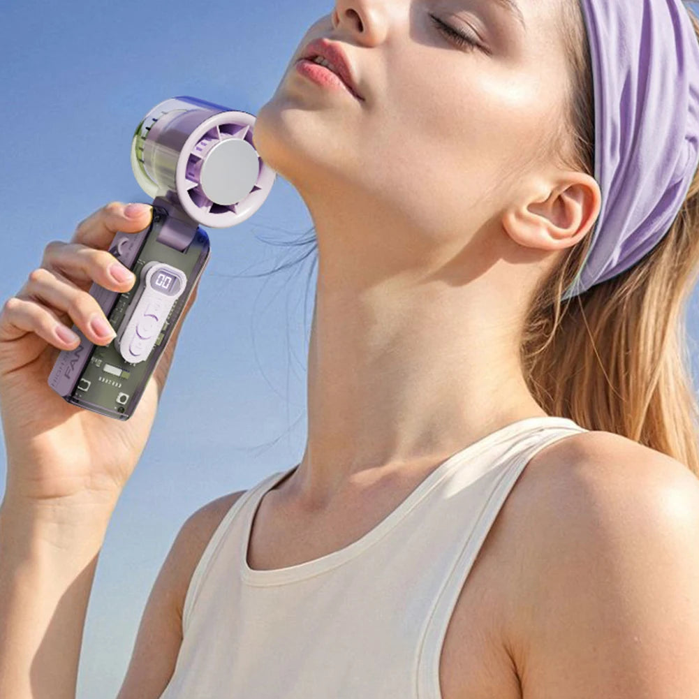 TurboBreeze – Foldable 100-Speed Handheld Cooling Fan