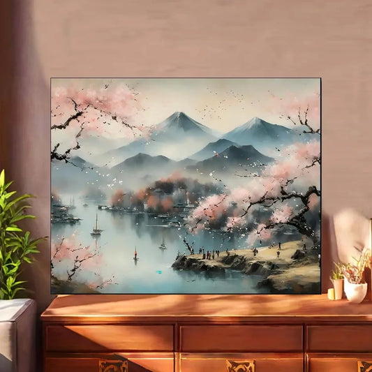 FujiBlossom – Japanese Landscape Paint by Number Kit