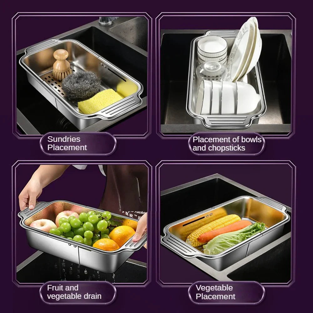 Extendra – Stainless Steel Telescopic Sink Filter Basket