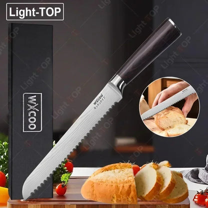 SlicePro – 8-Inch Serrated Bread & Chef Knife