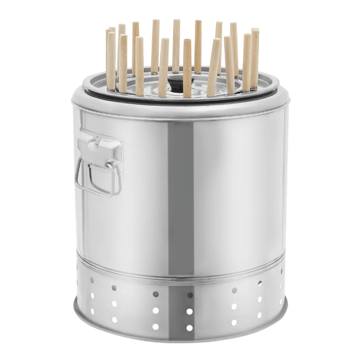 SmokeFree – Barrel Charcoal Grill with Skewers
