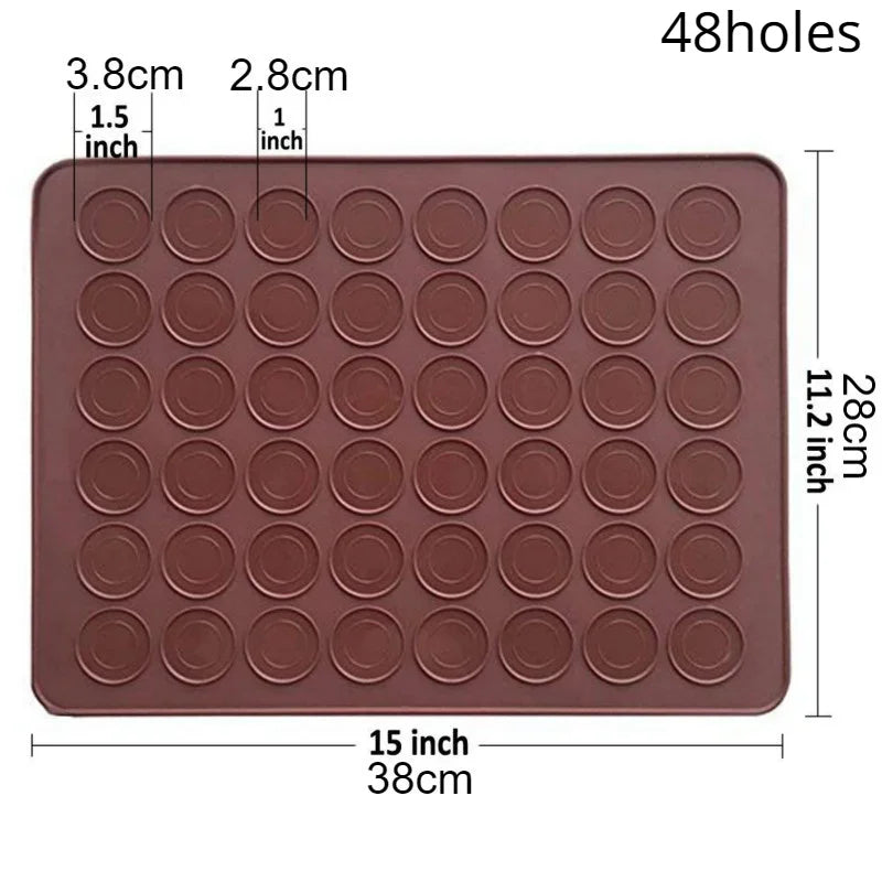 MacroBake – 48-Hole Non-Stick Silicone Macaron Baking Mat