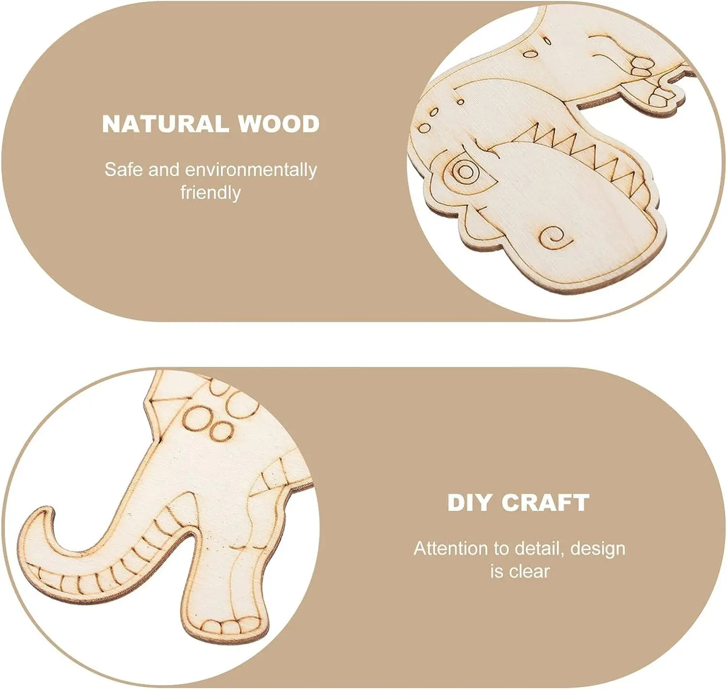DinoCrafta – Unfinished Wooden Dinosaur DIY Laser Cut Set