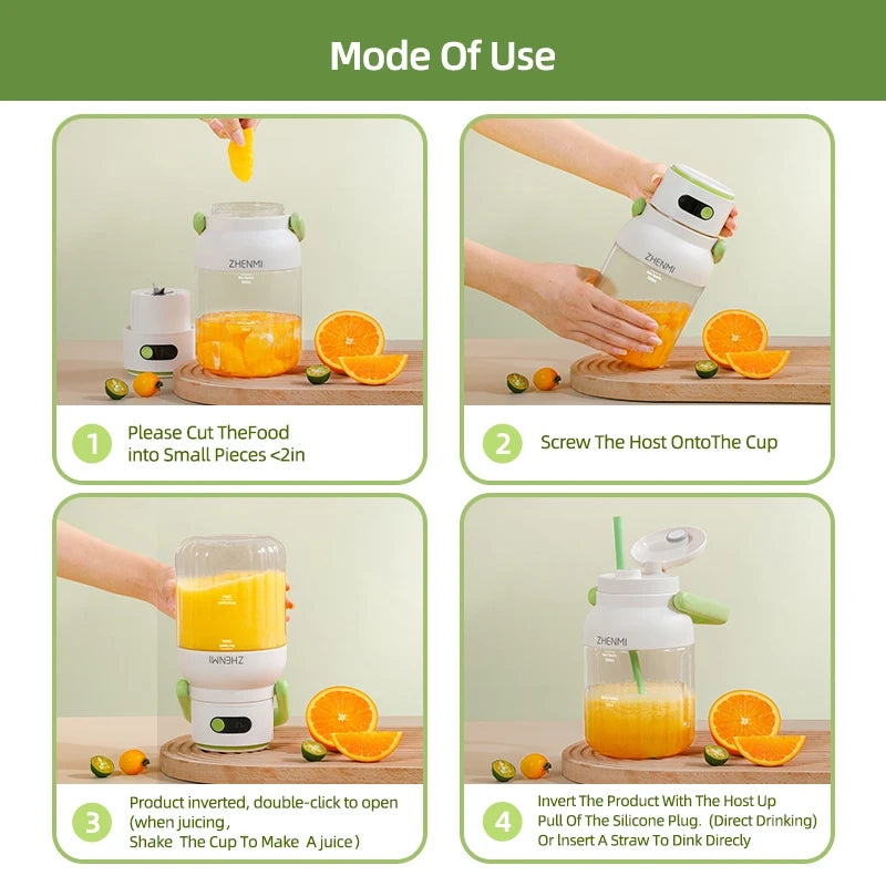FreshBoost – Portable USB-C Rechargeable Juicer