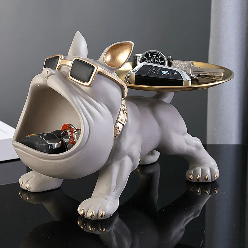 BulldogVault – Resin Dog Statue with Storage