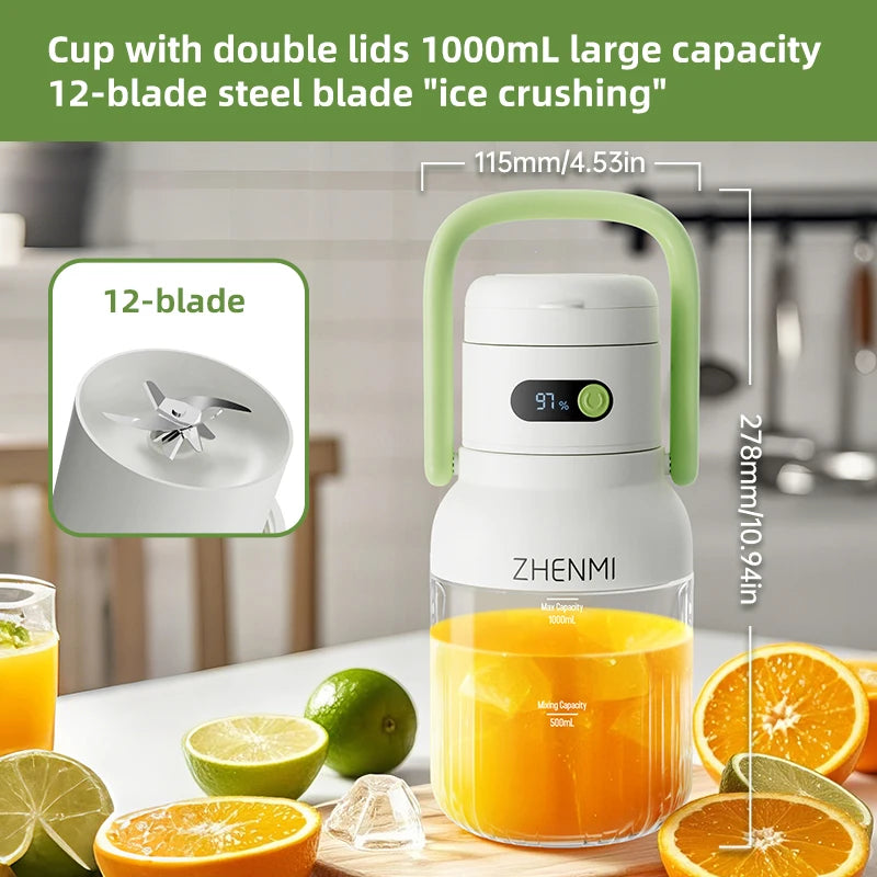 FreshBoost – Portable USB-C Rechargeable Juicer