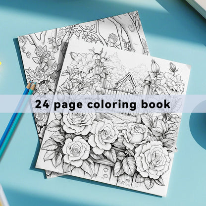 PetalCanvas – 24-Page Flower Coloring Book for Adults &  Teens