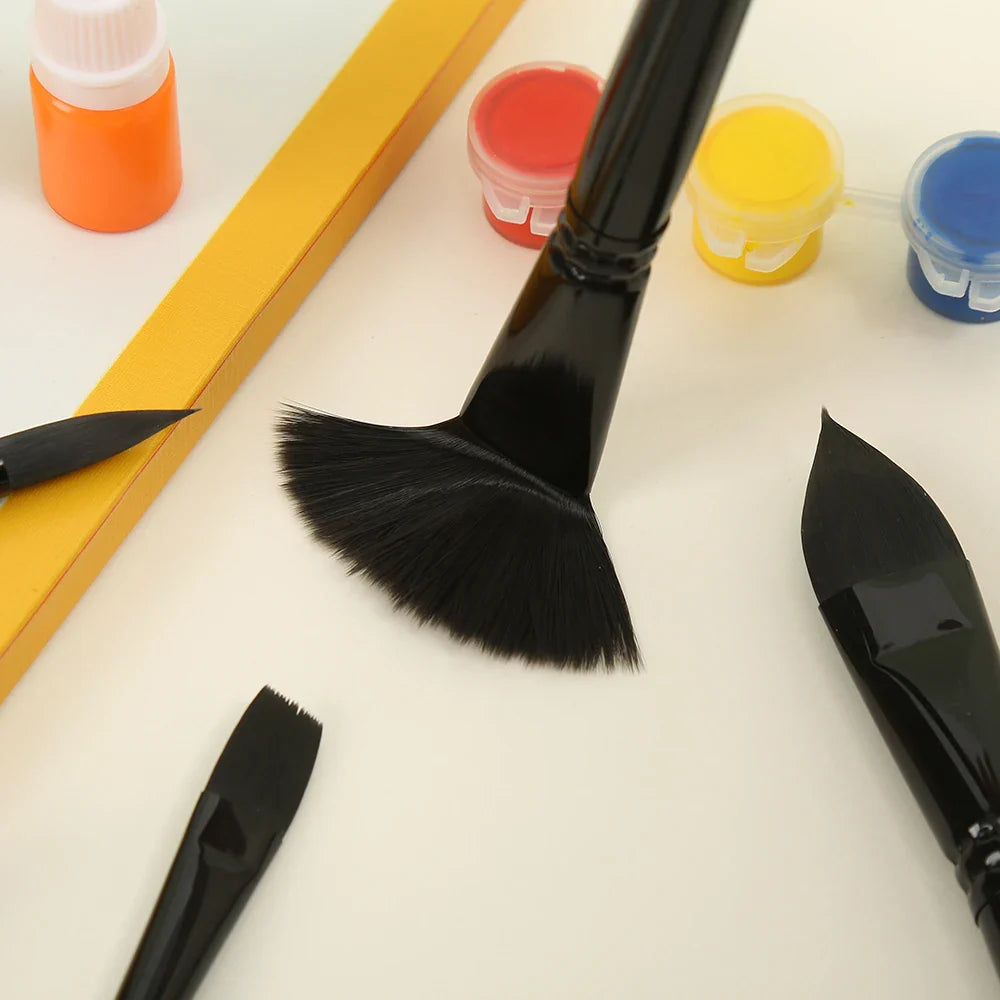 BrushMax – 10-Piece Wooden Handle Painting Brush Set