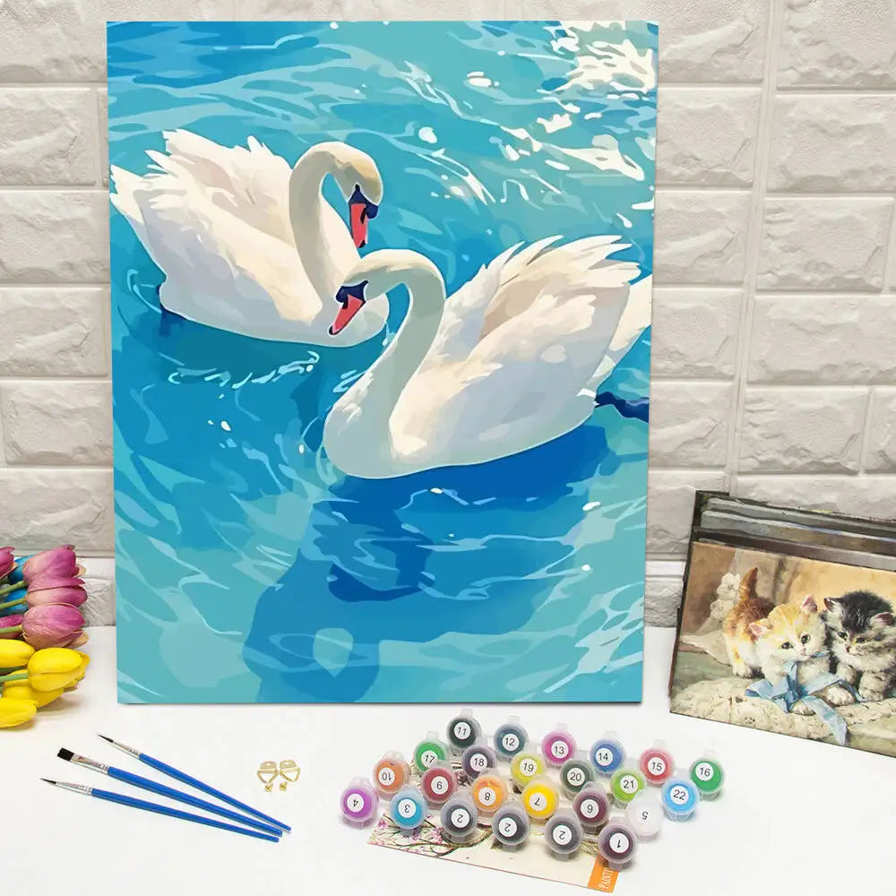 SwanGrace – Digital Oil Paint by Numbers Kit