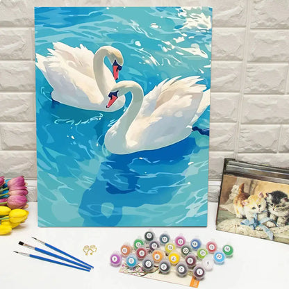 SwanGrace – Digital Oil Paint by Numbers Kit