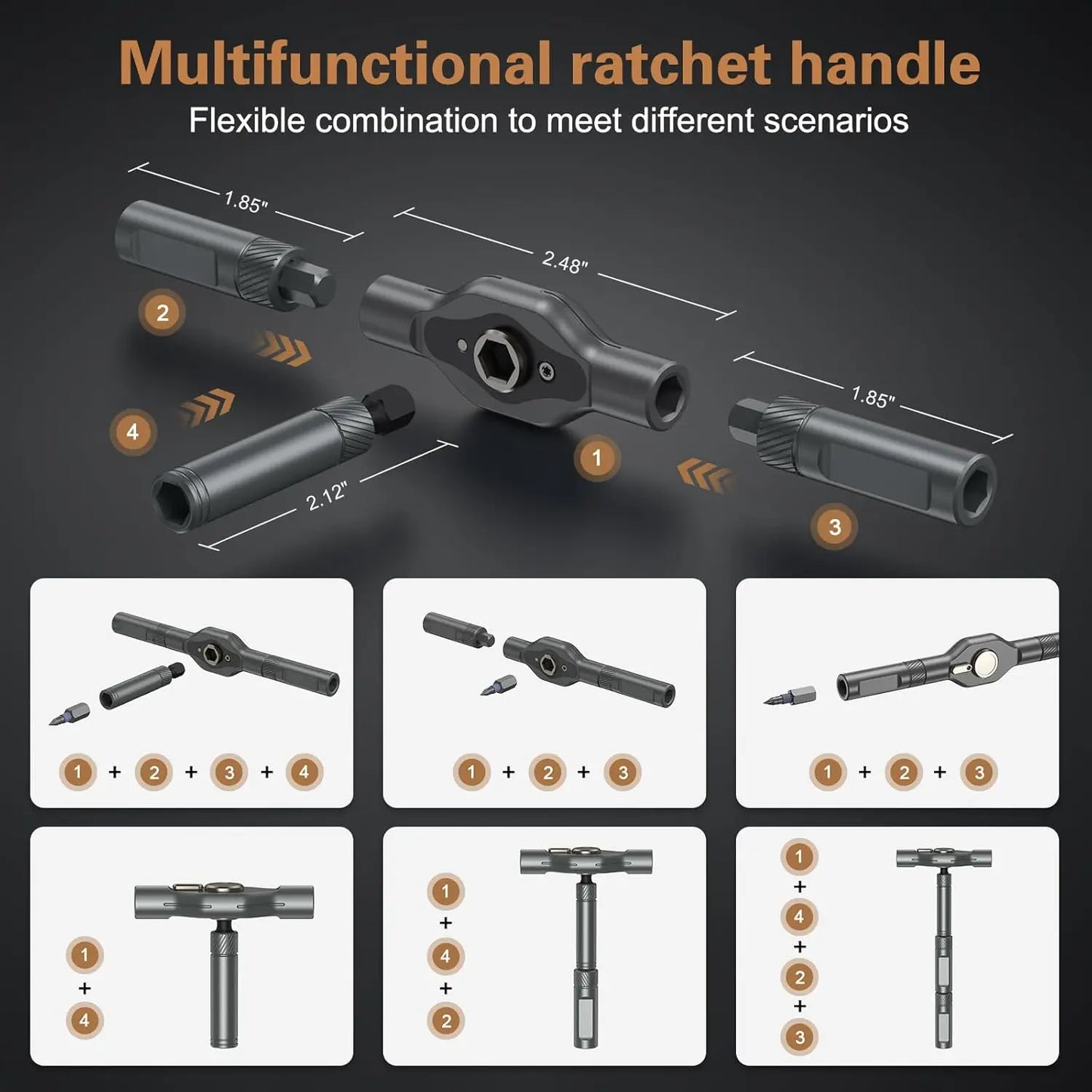 FixPro – 24‑in‑1 Multifunctional Screwdriver & Ratchet Wrench Set