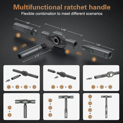 FixPro – 24‑in‑1 Multifunctional Screwdriver & Ratchet Wrench Set