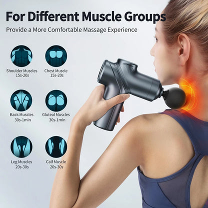 PulsePro – Deep Tissue Massage Gun with 4 Heads