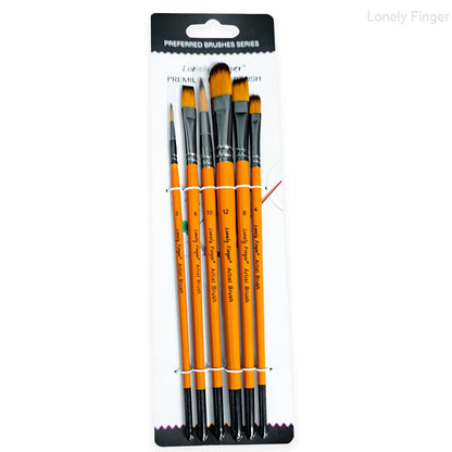 Chromix – 6pcs Orange Nylon Paint Brush Set