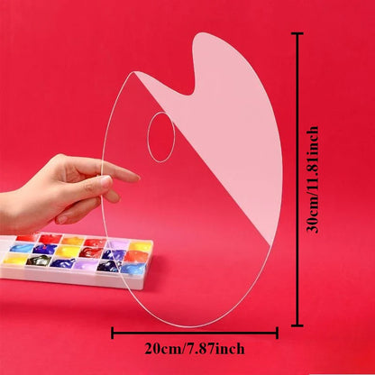 PaletteClear – Clear Oval Mixing Tray for Paints