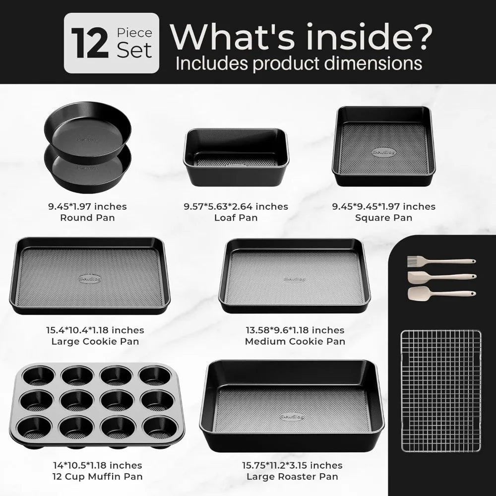 OvenCraft – 12-Piece Nonstick Bakeware &amp; Utensil Set