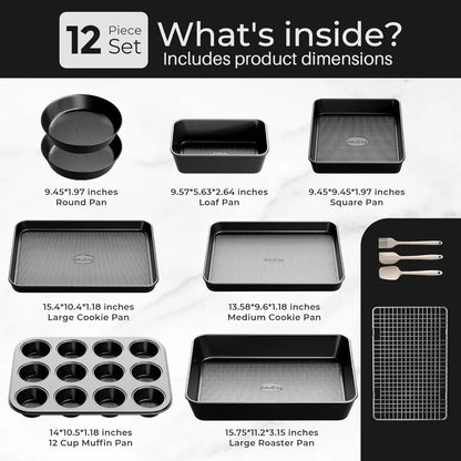 OvenCraft – 12-Piece Nonstick Bakeware &amp; Utensil Set