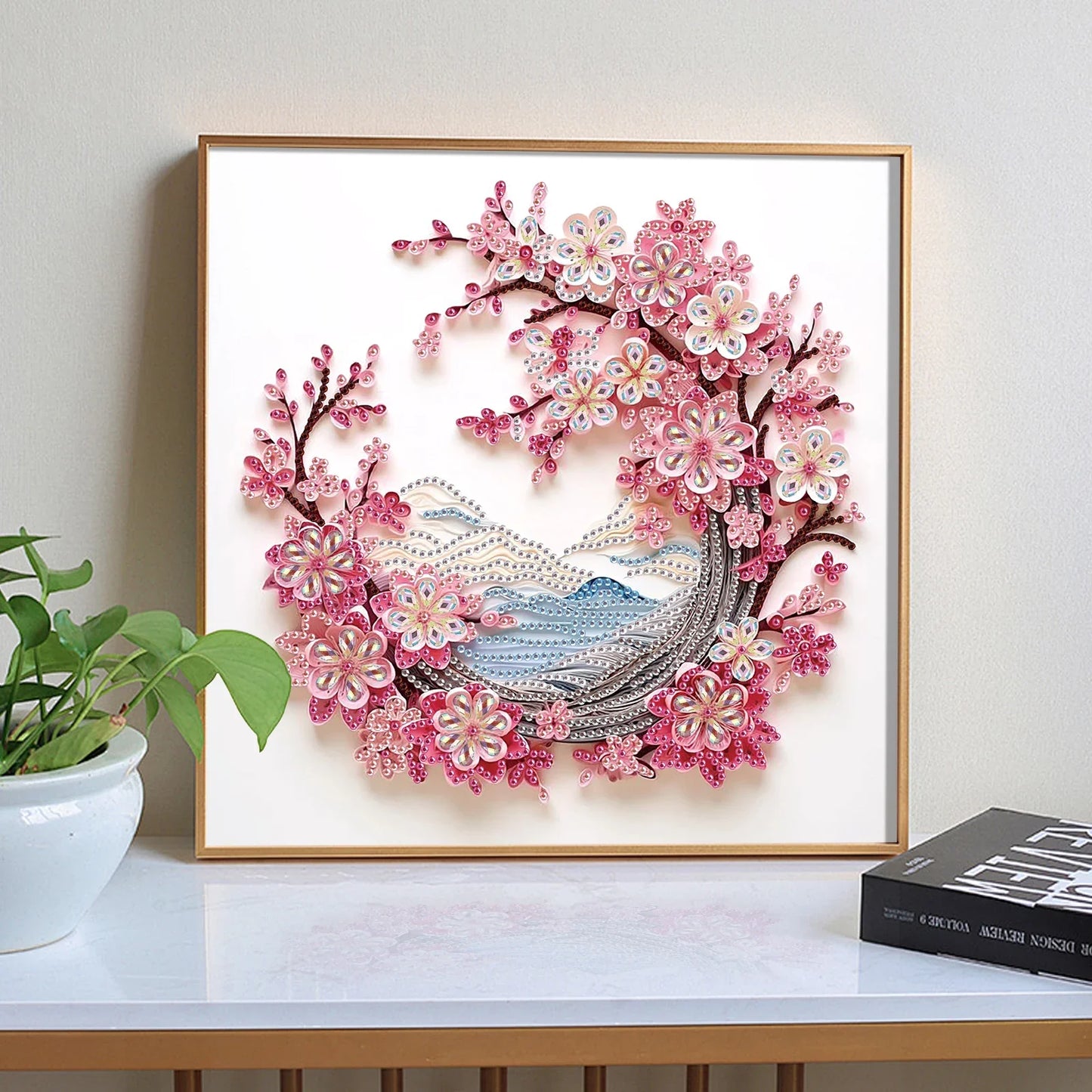 BlossomGleam – Peach Blossom Diamond Art Painting Kit