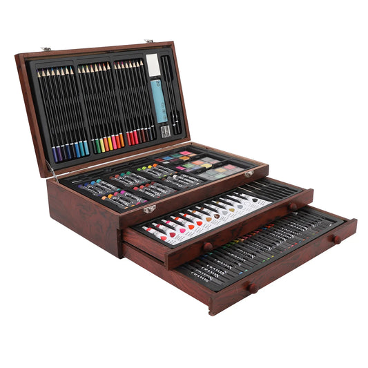 HueCrest – 142PCS Professional Wooden Art Set