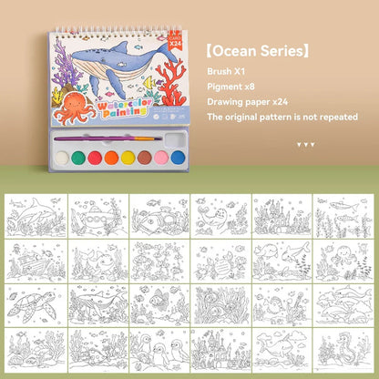 Coloreve – 8-Color Portable Watercolor Painting Book