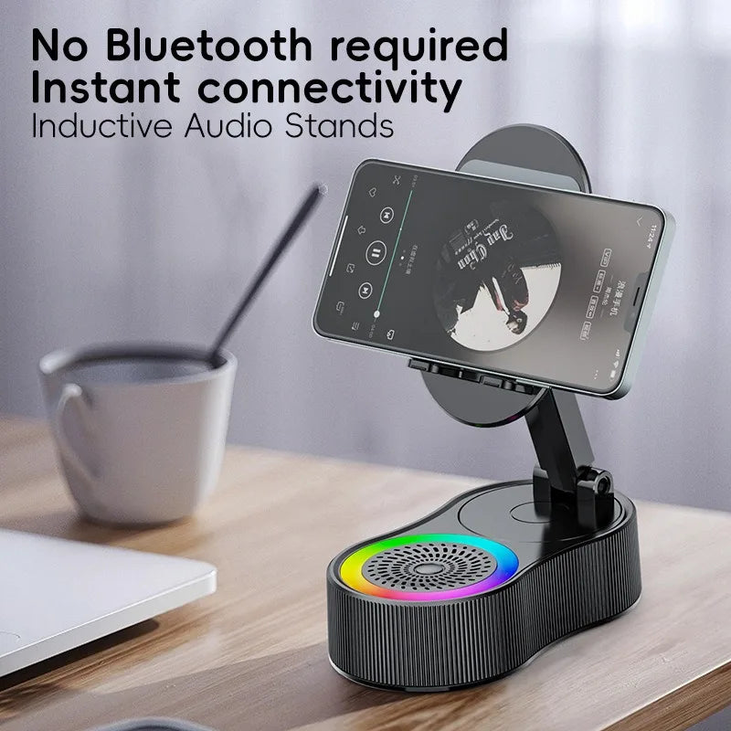 AuraAmp – Smart RGB Bluetooth Speaker and Phone Stand