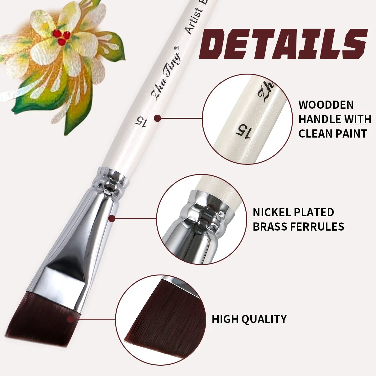 FaceVanta – 10-Piece Professional White Face Paint Brush Set