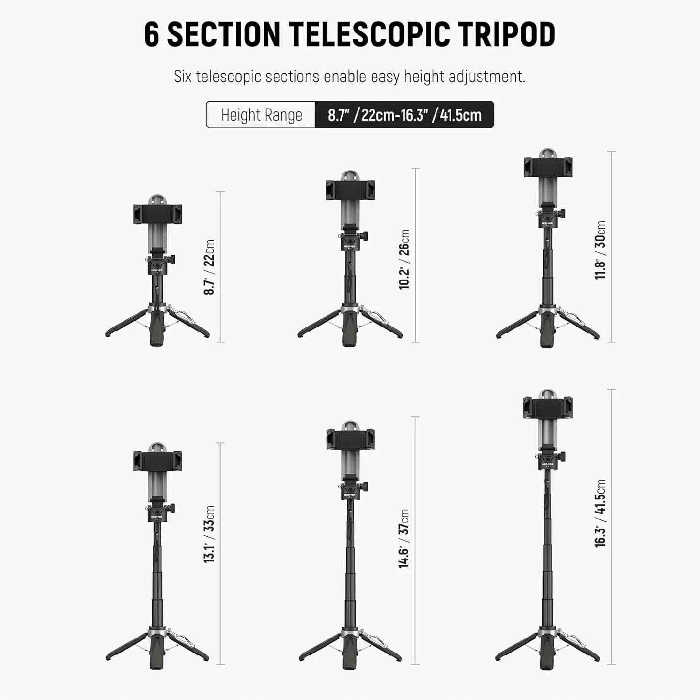 SnapFlex – Selfie Stick & Travel Tripod with Bluetooth Remote