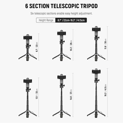 SnapFlex – Selfie Stick & Travel Tripod with Bluetooth Remote