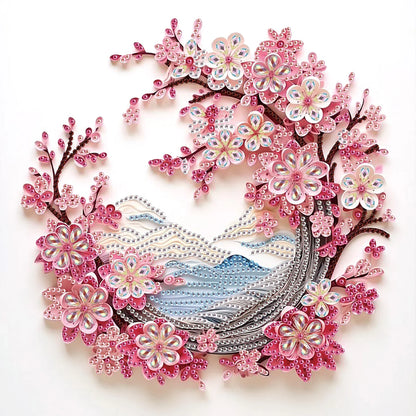 BlossomGleam – Peach Blossom Diamond Art Painting Kit