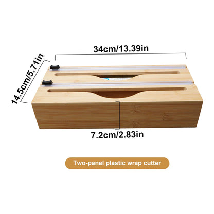 WrapMaster – Bamboo Kitchen Wrap & Cutter Dispenser