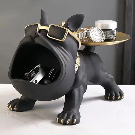 BulldogVault – Resin Dog Statue with Storage