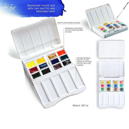 WhiteNite – Professional 12-Pan Watercolor Set