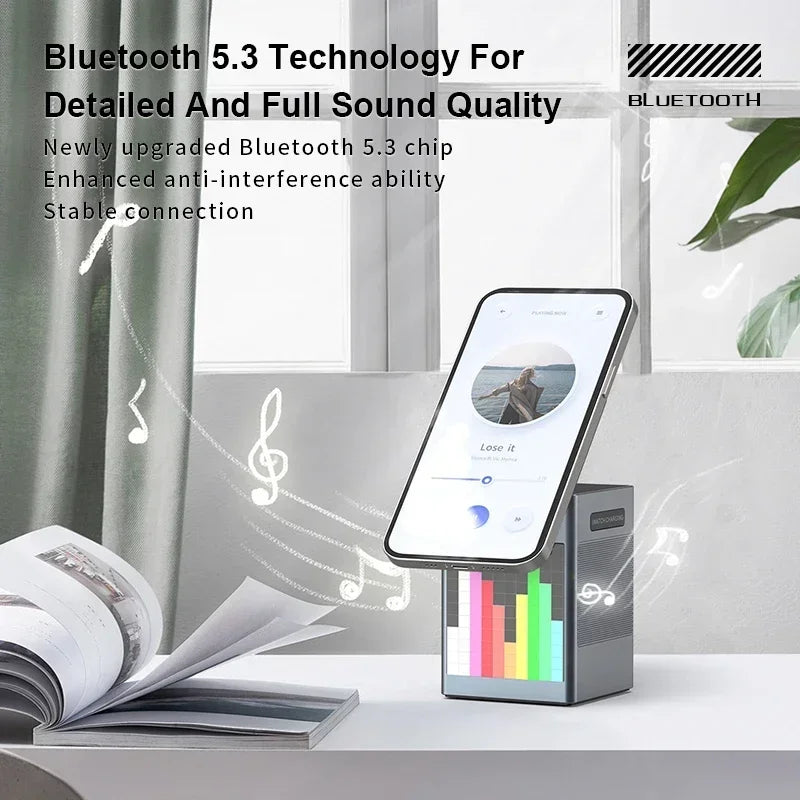 ChargeHub – Wireless Charger with Bluetooth Speaker