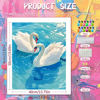 SwanGrace – Digital Oil Paint by Numbers Kit