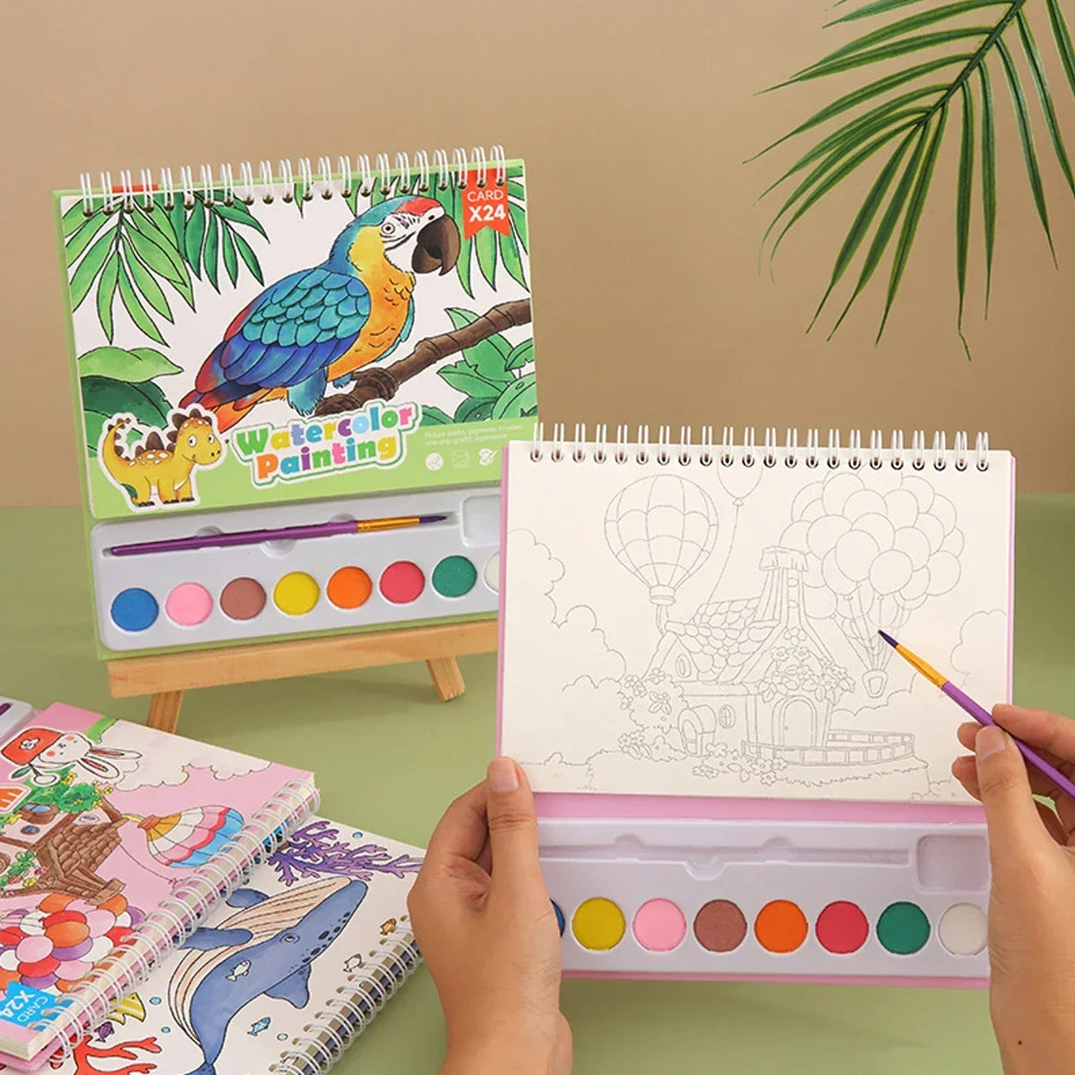 Coloreve – 8-Color Portable Watercolor Painting Book