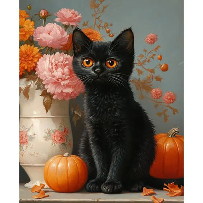 FeliMuse – Cat & Flower Paint by Number Kit