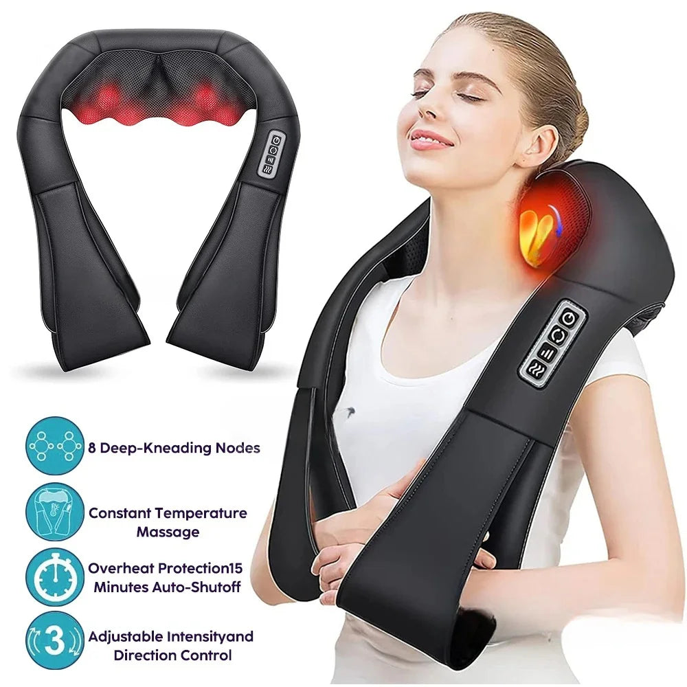 RelaxEase – Heated Shiatsu Neck & Shoulder Massager