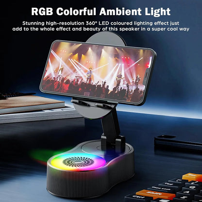 AuraAmp – Smart RGB Bluetooth Speaker and Phone Stand